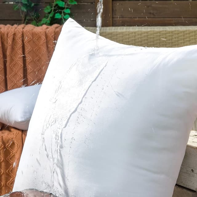 Detalle 2 de MIULEE Outdoor Wetterfeste Kissenfüllung 40x40 cm – 2er-Set (wasserdichtes Innenkissen)