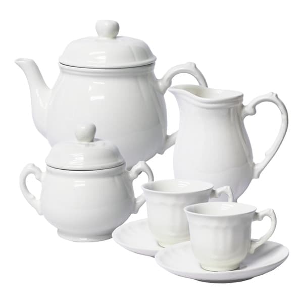 Imagen de San Claudio Naranco Blanco juego de té 27 piezas 🍽️ en OfertitasTOP