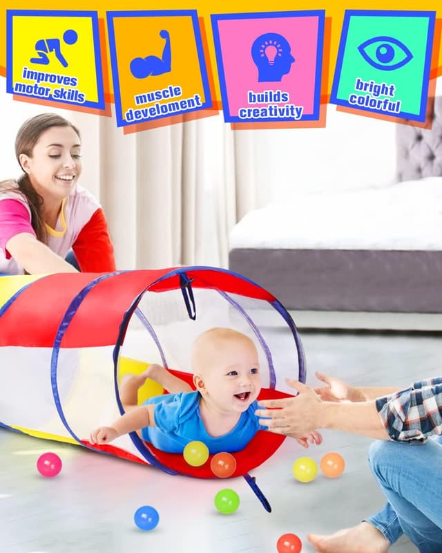Thumbnail 6 de WEEKSUN Tunnel per bambini tunnel da gioco 180 cm