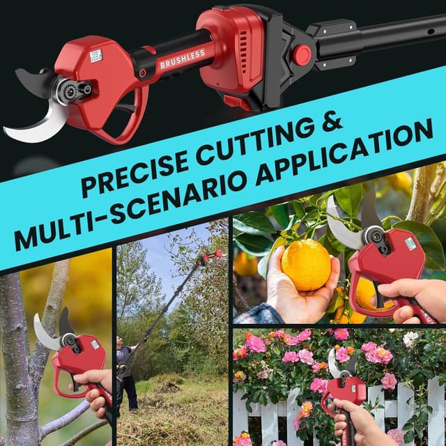 Thumbnail 6 de Forbici Potatura a Batteria con Asta 2 m e Lama 50 mm (21V, 2 batterie 2Ah) per frutteto e giardino