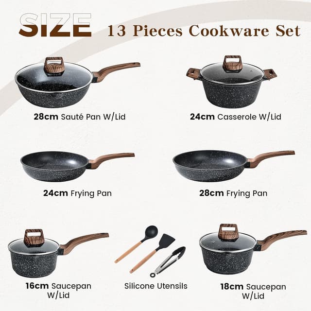 Detalle 2 de Terlulu 13‑piece nonstick cookware set