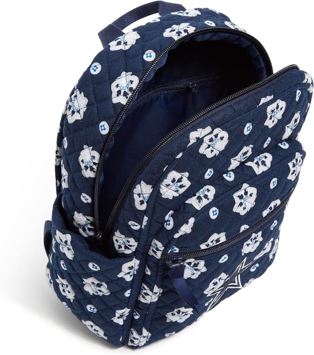 Detalle de Vera Bradley Women’s Cotton NFL Small Backpack (Dallascowboys/On-Blue Graybandana)