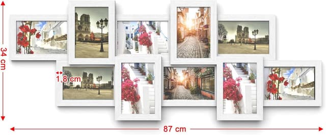 Thumbnail 6 de SONGMICS Marco de Fotos Collage Blanco para 10 fotos 🖼
