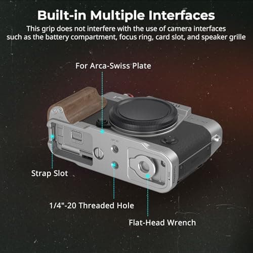 Thumbnail 3 de Plaque de montage Smallrig X-T30 III avec poignée en bois ⚙