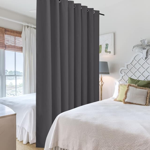 Thumbnail 3 de RYB HOME Gray Blackout Room Divider Curtain 9 ft 🪟