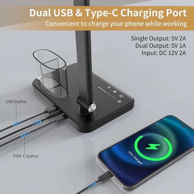 Detalle de Woputne Dual Head desk lamp 15W