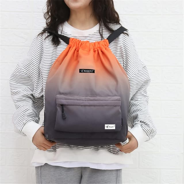 Detalle 2 de Risefit Waterproof Swimming Bags Drawstring Gym Bag Backpack for Adults – waterproof storage with pockets