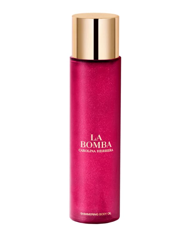 Detalle de Carolina Herrera La Bomba Brillante Aceite Corporal 150 ml: brillo sedoso con aroma icónico