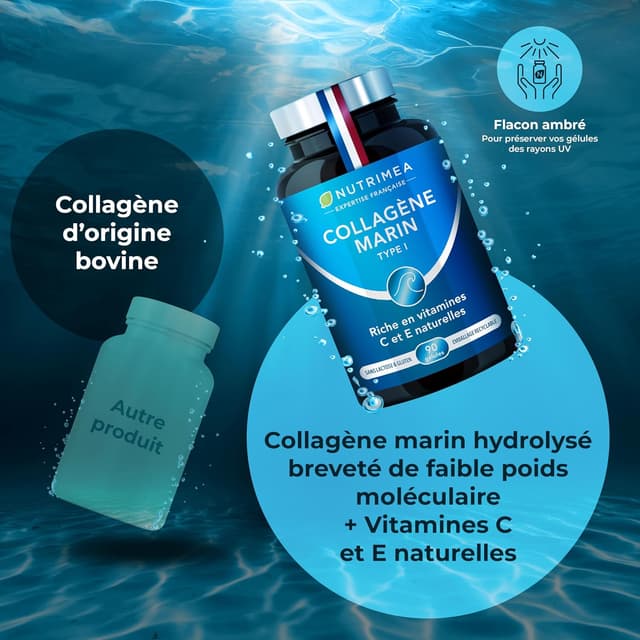 Thumbnail 4 de Nutrimea CollagĂšne marin type 1 900 mg pour peau et articulations đ