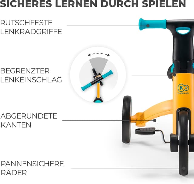 Thumbnail 6 de Kinderkraft 4TRIKE Dreirad 3in1 – leicht, zusammenklappbar und als Rutscher/Laufrad nutzbar
