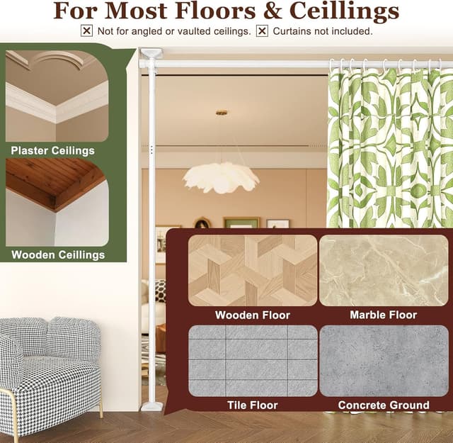 Thumbnail 5 de Yeabett Room Divider adjustable 122–305cm, 70–290cm