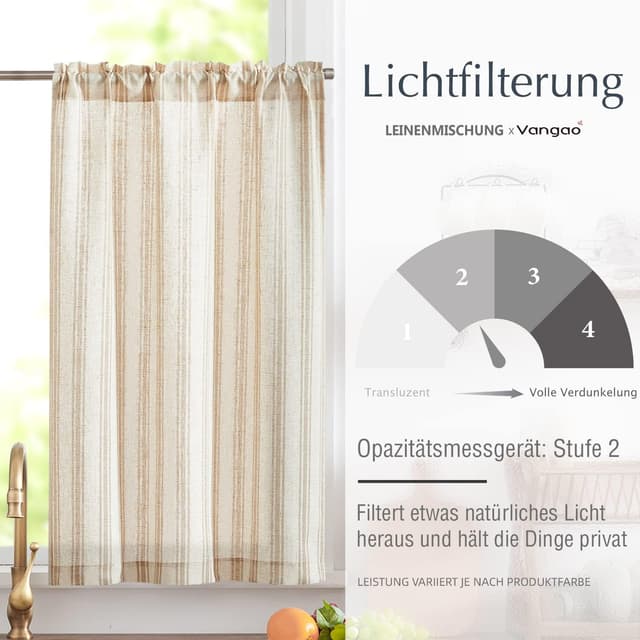 Detalle 2 de Rideaux brise-bise Vangao 65 x 60 cm