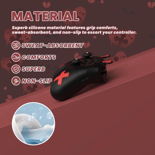 Thumbnail 1 de PlayVital Funda Silicona para Nintendo Switch Pro 🎮 Antideslizante