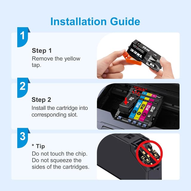 Detalle 1 de 33XL Multipack Druckerpatronen kompatibel für Epson Expression Premium XP-7100 & XP-Serie (10er-Pack, Schwarz/Foto Schwarz/C/M/Y)