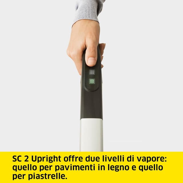 Detalle de Kärcher SC 2 Upright scopa a vapore con riscaldamento in 30 secondi e serbatoio da 0,4 l