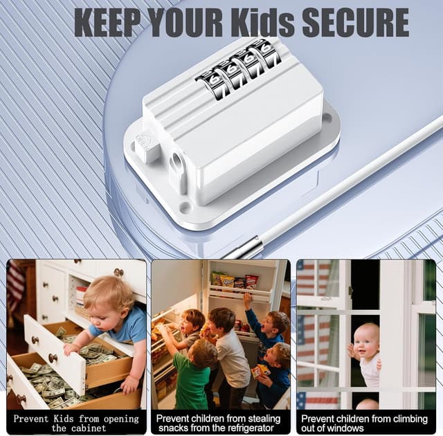 Detalle de WILNIRY Kombinationsschloss Kühlschrank 0000