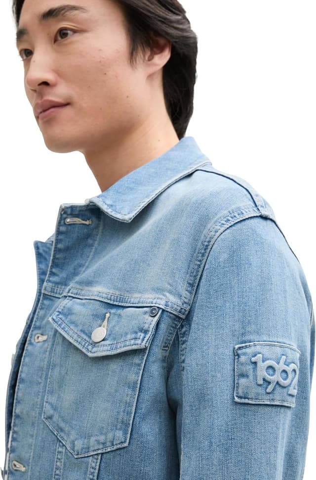 Detalle 2 de TOM TAILOR giacca di jeans da uomo: comfort e vestibilità su misura