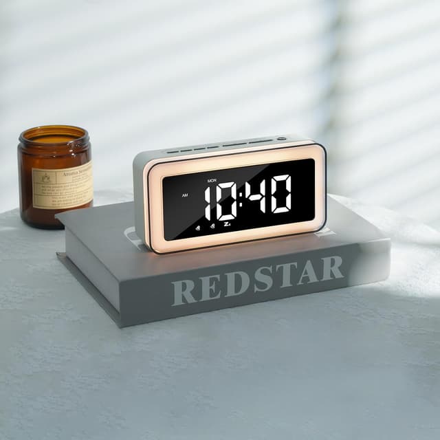 Thumbnail 6 de ANNNGUL Reveil Lumineux numérique pour enfant/ado avec veilleuse et gradateur