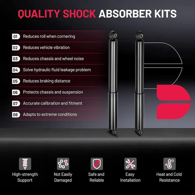 Detalle 2 de BDFHYK 2PCS Rear Shock Absorbers (OE 4345074) for 2007-2018 Chevy Silverado 1500 & 2007-2018 GMC Sierra 1500 Limited (no electronic suspension)