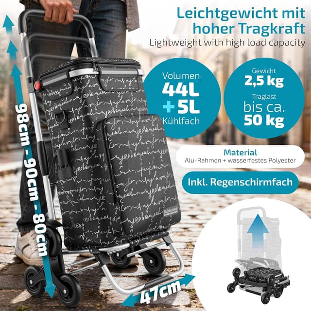 Detalle 1 de Rubberneck Einkaufstrolley mit 44 l