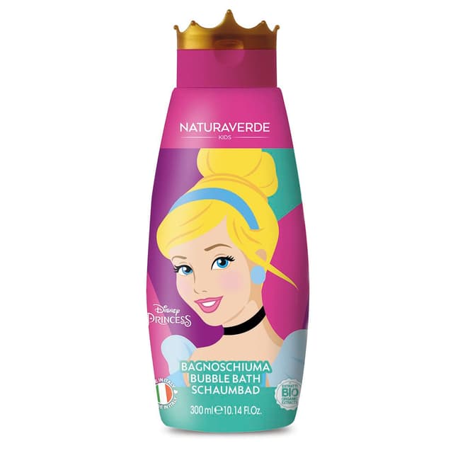 Detalle de Naturaverde Kids Disney Princess Duschgel mit Aschenputtel & Bio-Haferextrakt – 300 ml