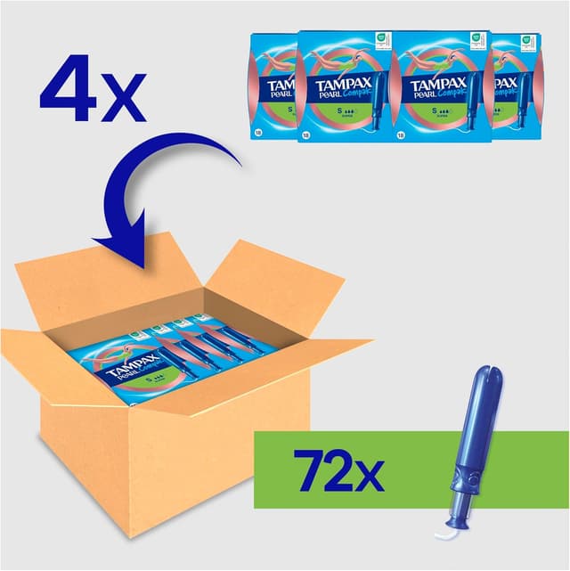 Thumbnail 1 de Tampax Pearl Compak Super 72 tampones