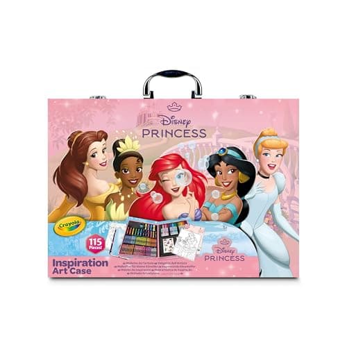 Detalle 2 de CRAYOLA Maletín del Artista Princesas Disney 115 piezas 🎨
