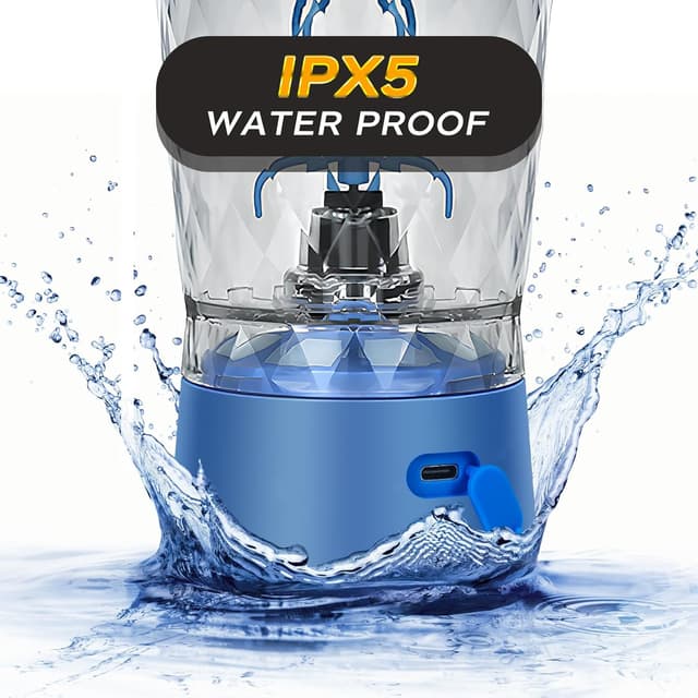 Thumbnail 4 de Electric Protein Shaker Bottle 550ml Blue