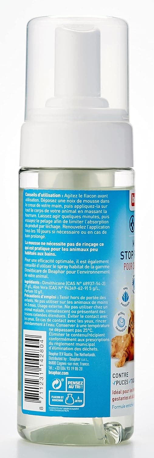 Detalle 2 de Beaphar DIMÉTHICARE mousse 150ml contre puces