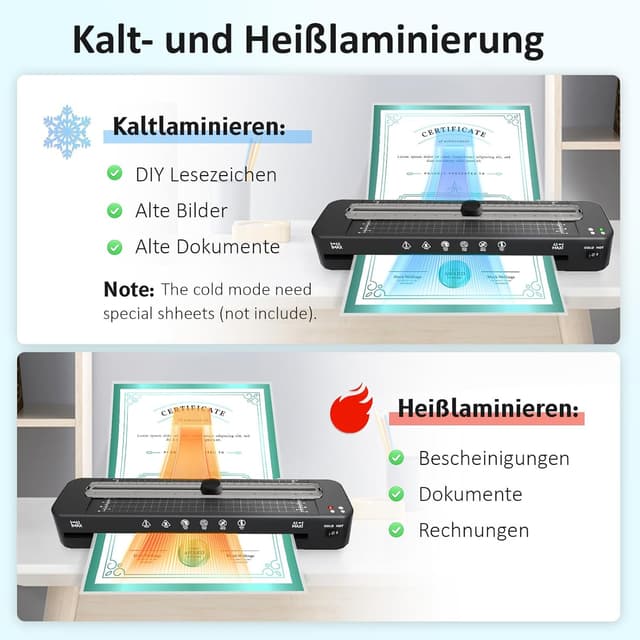 Detalle de Raycial A3 Laminiergerät mit 20 Folien