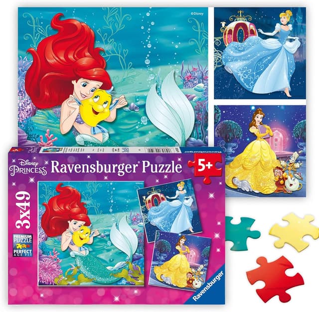 Detalle de Puzzle enfant Disney Princesses 3x49 pièces dès 5 ans