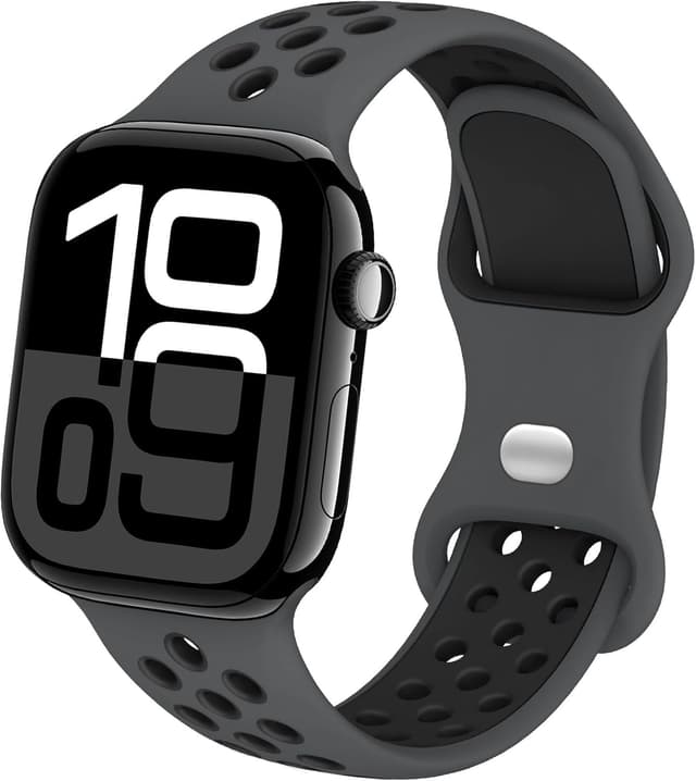 Detalle de Yoohoo cinturino sportivo in silicone traspirante per Apple Watch compatibile 38/40/41/42/44/45/46/49 mm