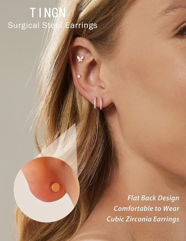 Detalle 1 de TINGN Ohrstecker-Set 7 Paar für Damen