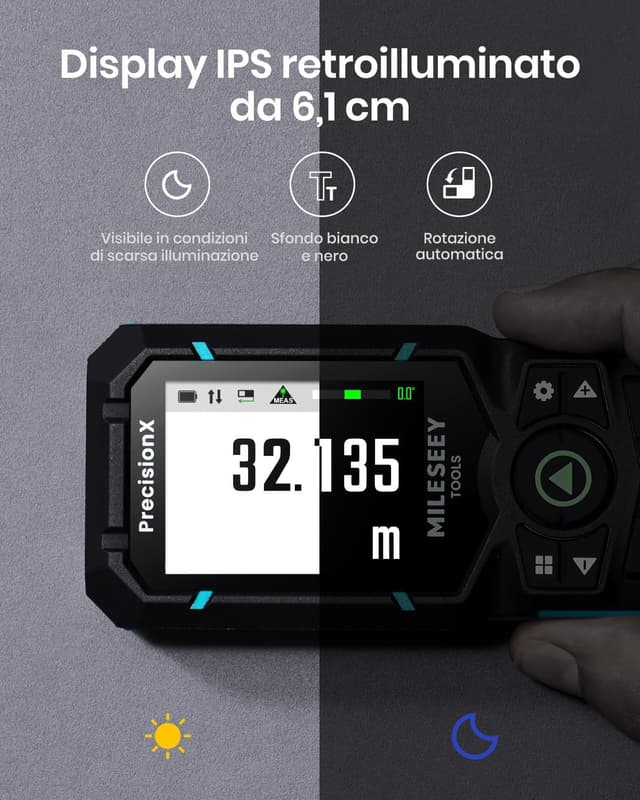 Detalle 2 de Mileseey S50 misuratore laser 120 m