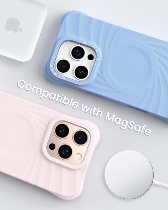 Thumbnail 6 de ORNARTO Vortuxe iPhone 16 Pro Max Case (6.9") with MagSafe — Sky Whisper Liquid Silicone Cover