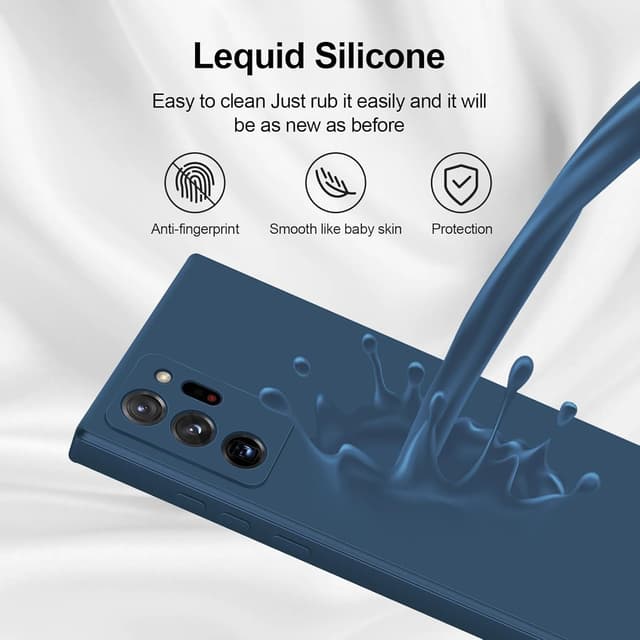 Thumbnail 3 de GiiYoon Hülle für Samsung Galaxy Note 20 Ultra 5G – Liquid Silicone Case in Blau