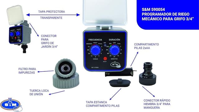 Thumbnail 6 de S&M 590054 Programador de grifo 3/4" para riego automático