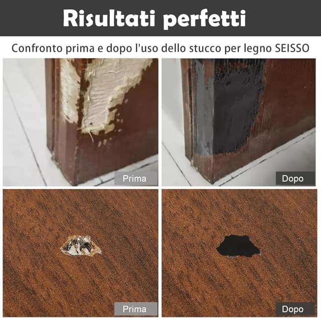 Detalle de SEISSO Stucco per Legno Nero 200 g
