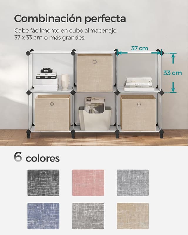 Thumbnail 6 de SONGMICS RFB006K03 cajas 30 x 30 x 30 cm