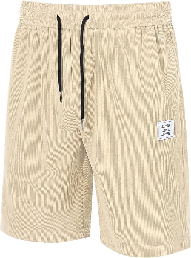 Detalle de TARAINYA men’s corduroy shorts in cotton blend with drawstring waist and pockets