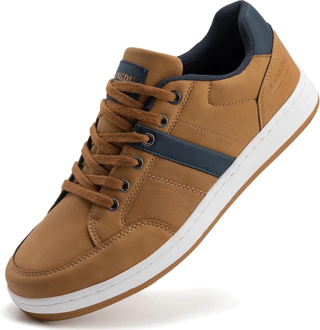 Detalle de LANGDU Baskets homme sneakers casual en toile perforée respirante (41 à 46)