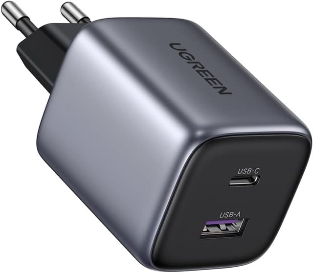Detalle de UGREEN Nexode 35W caricatore USB-C GaN con 1 USB-C e 1 USB-A (Nero)