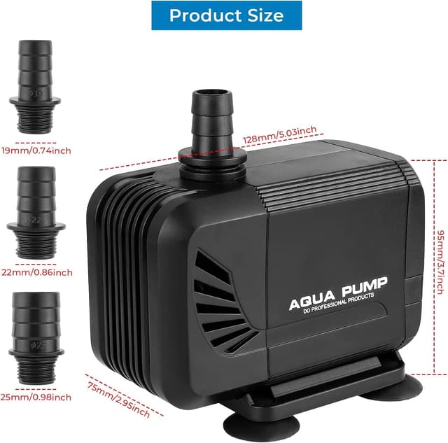 Thumbnail 1 de 40W Aquarium Submersible Pump 3000 L/H for Ponds ๐