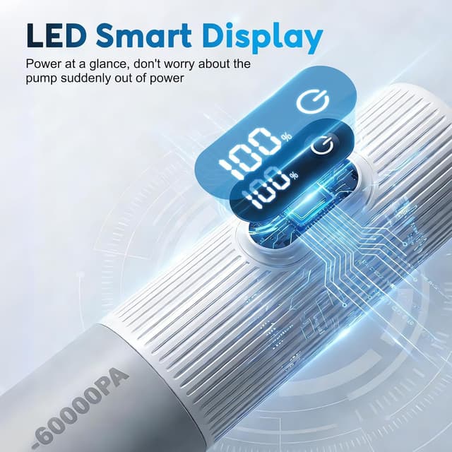 Detalle de Mapambo Travel Vacuum Bags (with -60000Pa LED Electric Pump) — 15-Pack Space-Saving Compression Bags