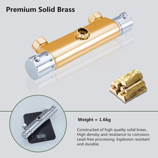 Thumbnail 5 de Thermostatic Shower Mixer Bar 1 valve