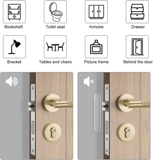 Thumbnail 6 de Vicloon Paraurti per mobili in silicone trasparente adesivo, 8 pezzi (gommini ant’urto) 15 cm