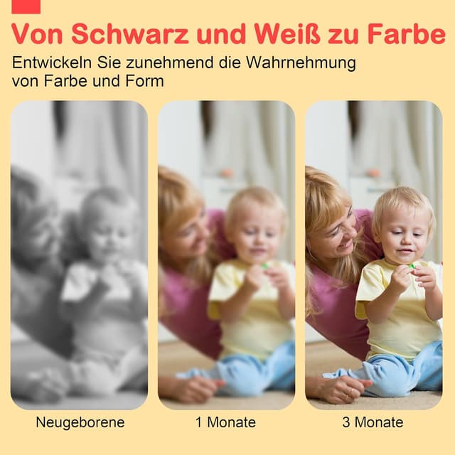 Detalle 2 de URMYWO Kontrastbuch Baby Stoffbuch für 0–6 Monate