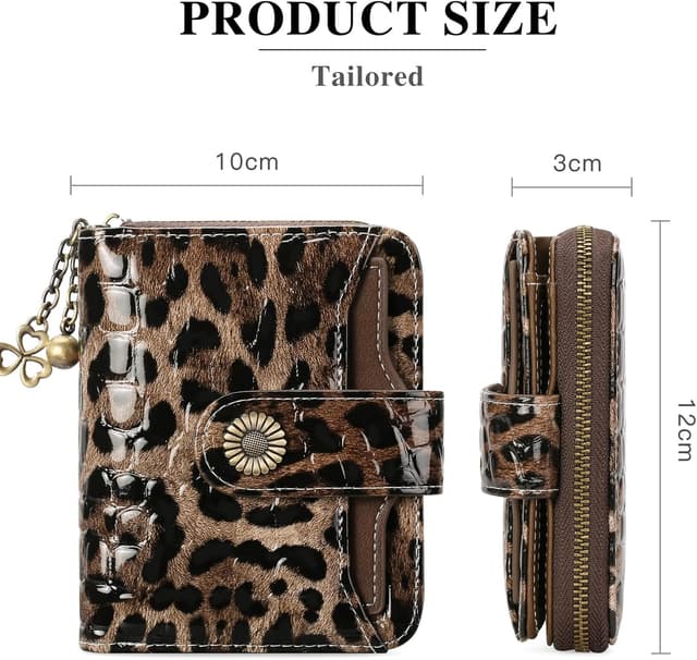 Detalle de SENDEFN Damen Klein-Geldbörse mit RFID-Blocker, Münzfach mit Reißverschluss und Kartenfächern