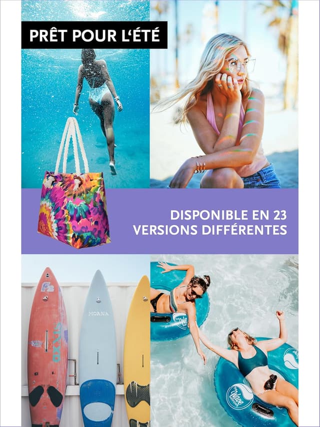 Detalle 1 de Sac de plage imperméable 58x38x18 cm