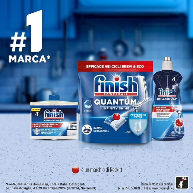 Thumbnail 4 de Finish Quantum Infinity Shine 83 pastiglie lavastoviglie